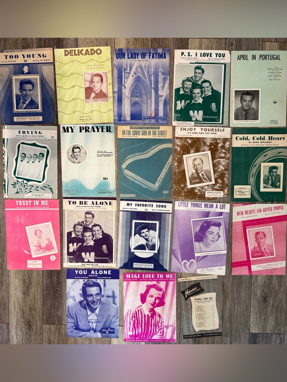 18 Vintage Music Sheets for Piano